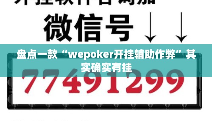 盘点一款“wepoker开挂辅助作弊”其实确实有挂