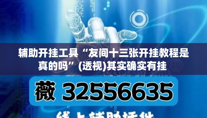 辅助开挂工具“友间十三张开挂教程是真的吗”(透视)其实确实有挂 