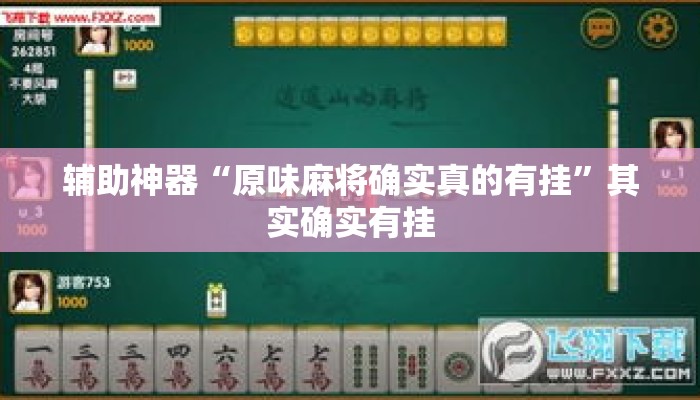 辅助神器“原味麻将确实真的有挂”其实确实有挂