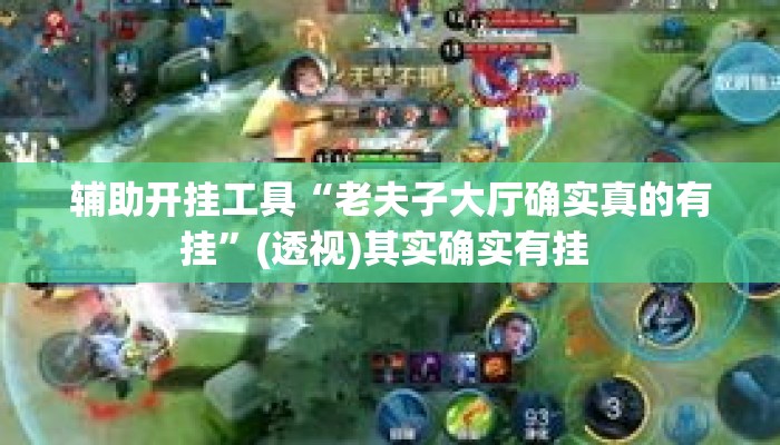 辅助开挂工具“老夫子大厅确实真的有挂”(透视)其实确实有挂 