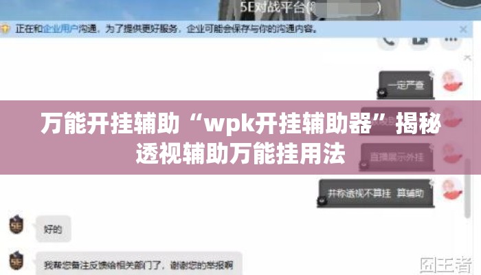 万能开挂辅助“wpk开挂辅助器”揭秘透视辅助万能挂用法