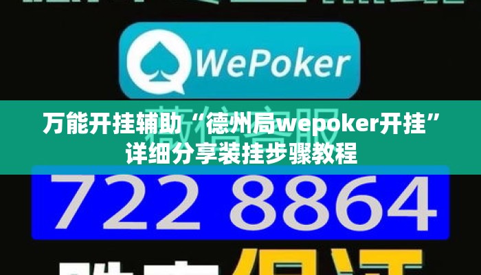 万能开挂辅助“德州局wepoker开挂”详细分享装挂步骤教程