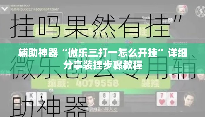 辅助神器“微乐三打一怎么开挂”详细分享装挂步骤教程