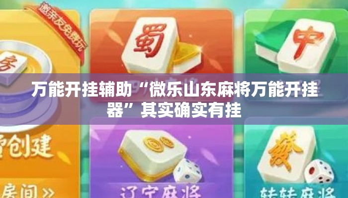 万能开挂辅助“微乐山东麻将万能开挂器”其实确实有挂
