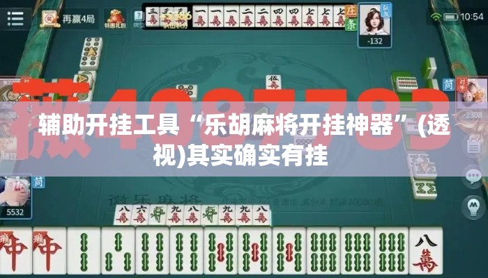 辅助开挂工具“乐胡麻将开挂神器”(透视)其实确实有挂 