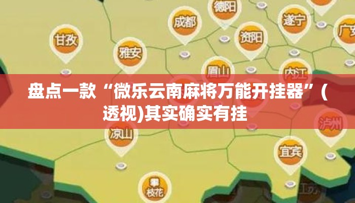 盘点一款“微乐云南麻将万能开挂器”(透视)其实确实有挂 