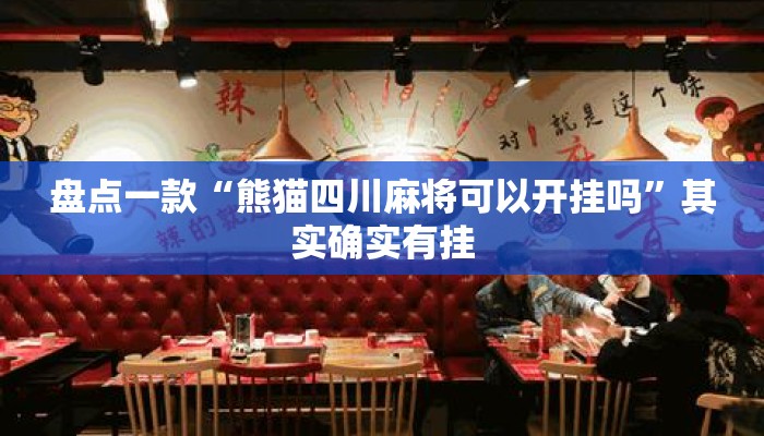 盘点一款“熊猫四川麻将可以开挂吗”其实确实有挂
