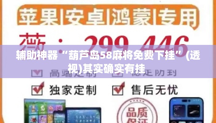 辅助神器“葫芦岛58麻将免费下挂	”(透视)其实确实有挂 