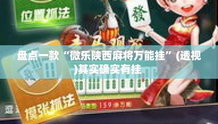 盘点一款“微乐陕西麻将万能挂”(透视)其实确实有挂 