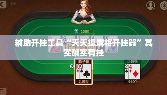 辅助开挂工具“天天摸麻将开挂器”其实确实有挂