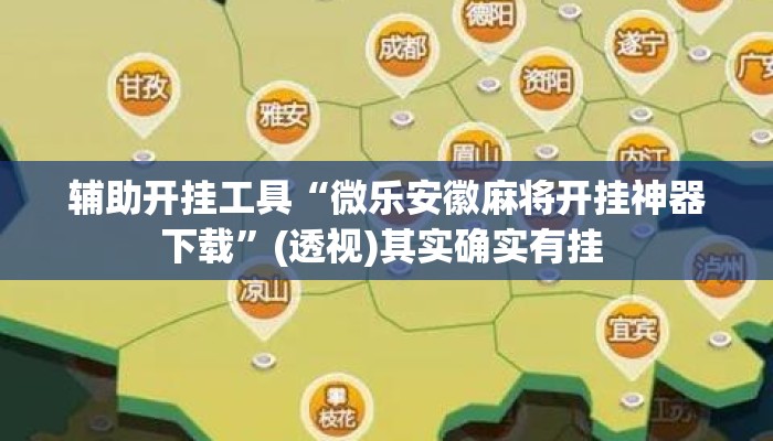 辅助开挂工具“微乐安徽麻将开挂神器下载”(透视)其实确实有挂 