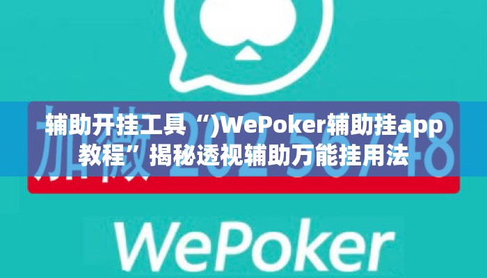 辅助开挂工具“)WePoker辅助挂app教程”揭秘透视辅助万能挂用法
