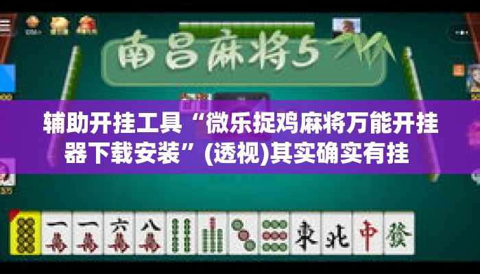 辅助开挂工具“微乐捉鸡麻将万能开挂器下载安装”(透视)其实确实有挂 