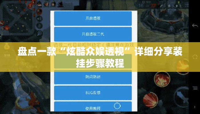 盘点一款“炫酷众娱透视”详细分享装挂步骤教程