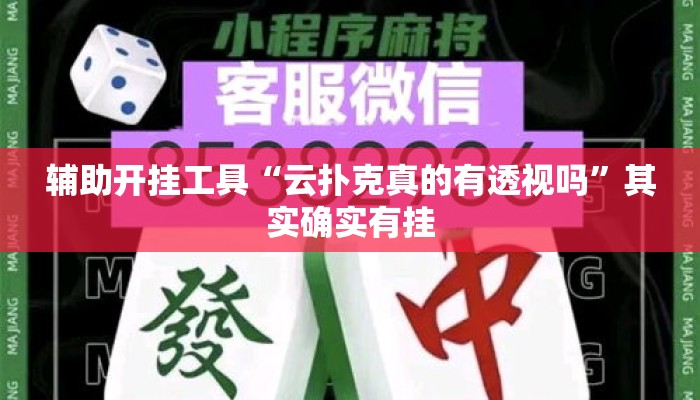 辅助开挂工具“云扑克真的有透视吗	”其实确实有挂