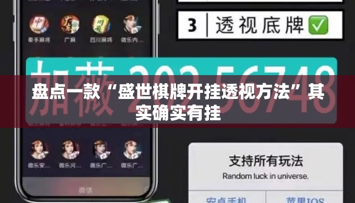 盘点一款“盛世棋牌开挂透视方法”其实确实有挂