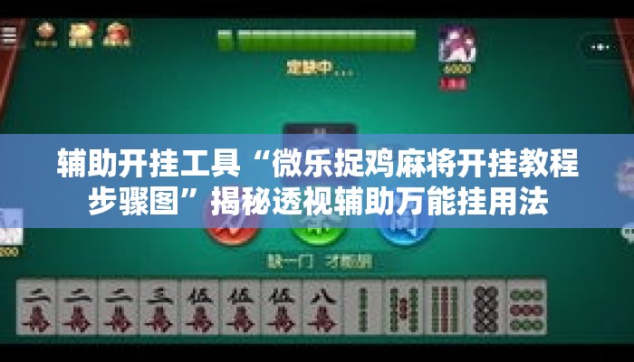 辅助开挂工具“微乐捉鸡麻将开挂教程步骤图”揭秘透视辅助万能挂用法