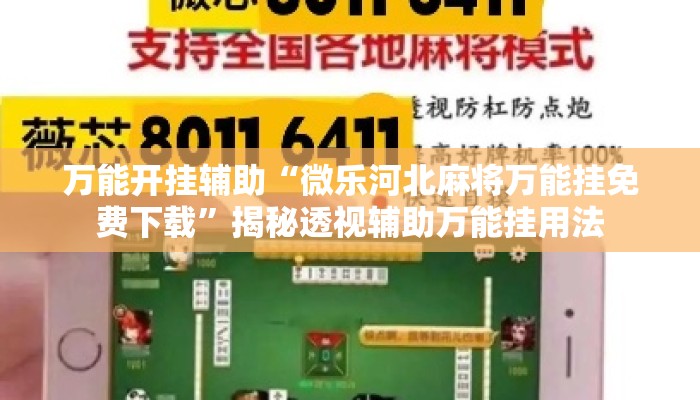 万能开挂辅助“微乐河北麻将万能挂免费下载”揭秘透视辅助万能挂用法