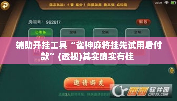 辅助开挂工具“雀神麻将挂先试用后付款	”(透视)其实确实有挂 