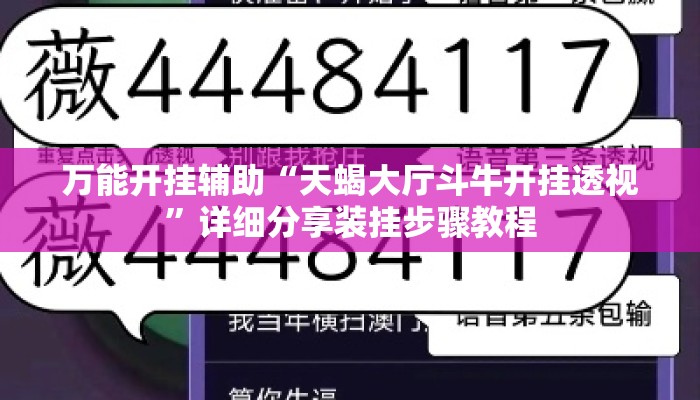 万能开挂辅助“天蝎大厅斗牛开挂透视	”详细分享装挂步骤教程
