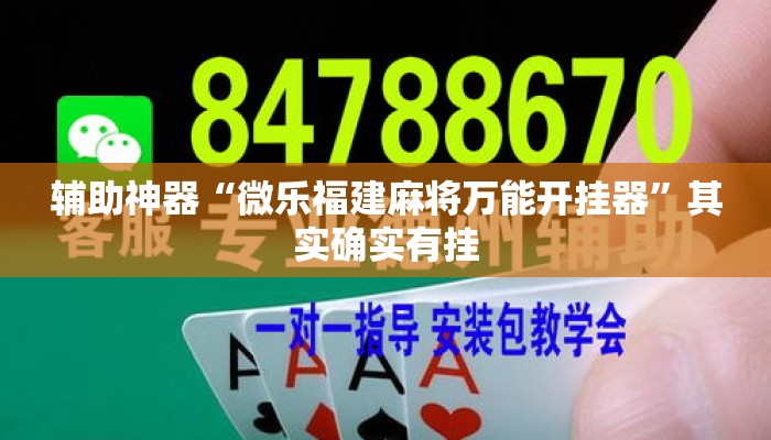 辅助神器“微乐福建麻将万能开挂器	”其实确实有挂