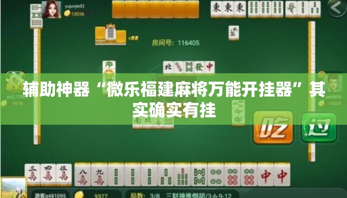 辅助神器“微乐福建麻将万能开挂器	”其实确实有挂
