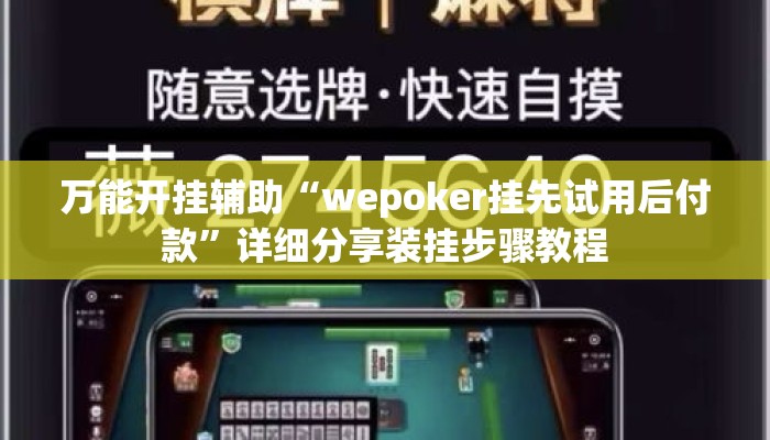 万能开挂辅助“wepoker挂先试用后付款”详细分享装挂步骤教程