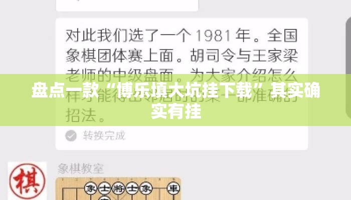 盘点一款“博乐填大坑挂下载”其实确实有挂