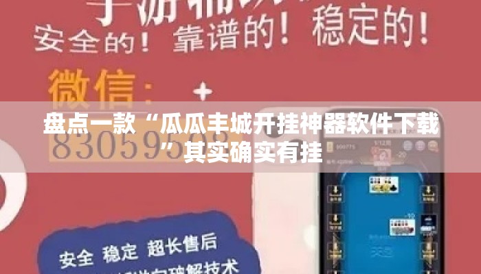 盘点一款“瓜瓜丰城开挂神器软件下载”其实确实有挂
