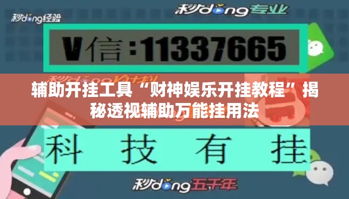辅助开挂工具“财神娱乐开挂教程	”揭秘透视辅助万能挂用法