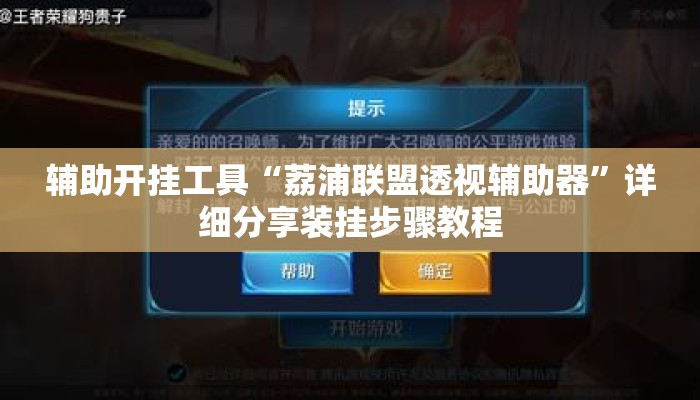 辅助开挂工具“荔浦联盟透视辅助器	”详细分享装挂步骤教程