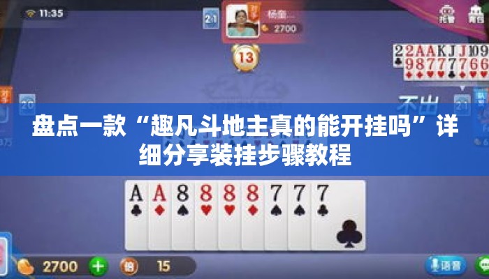 盘点一款“趣凡斗地主真的能开挂吗	”详细分享装挂步骤教程