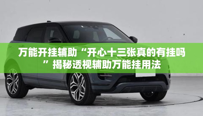 万能开挂辅助“开心十三张真的有挂吗”揭秘透视辅助万能挂用法