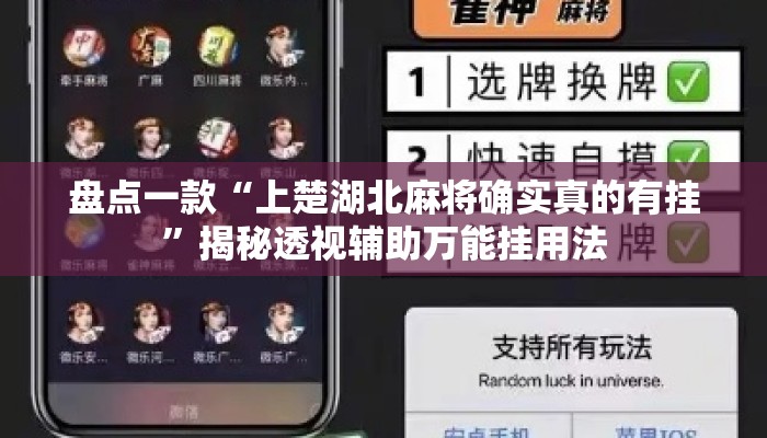 盘点一款“上楚湖北麻将确实真的有挂”揭秘透视辅助万能挂用法