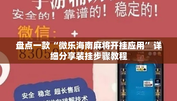 盘点一款“微乐海南麻将开挂应用”详细分享装挂步骤教程