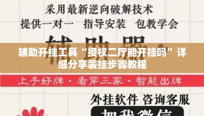 辅助开挂工具“授权二厅能开挂吗”详细分享装挂步骤教程