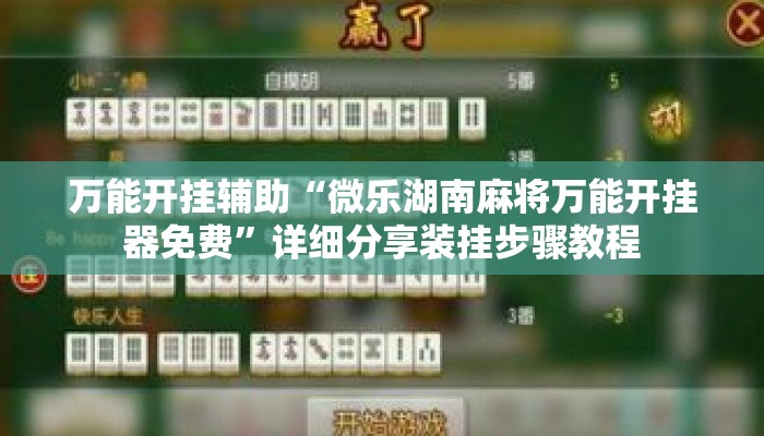 万能开挂辅助“微乐湖南麻将万能开挂器免费”详细分享装挂步骤教程