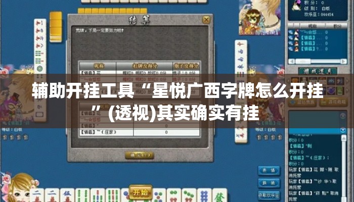辅助开挂工具“星悦广西字牌怎么开挂	”(透视)其实确实有挂 