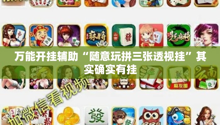 万能开挂辅助“随意玩拼三张透视挂”其实确实有挂