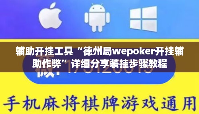 辅助开挂工具“德州局wepoker开挂辅助作弊”详细分享装挂步骤教程