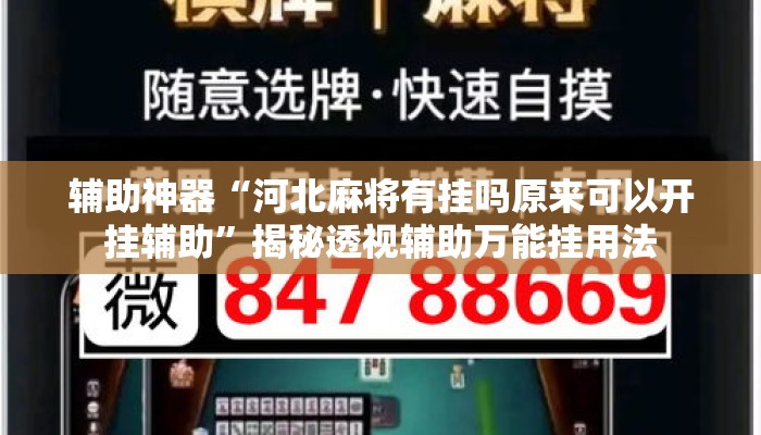 万能开挂辅助“奕乐贵州麻将怎么开挂”其实确实有挂