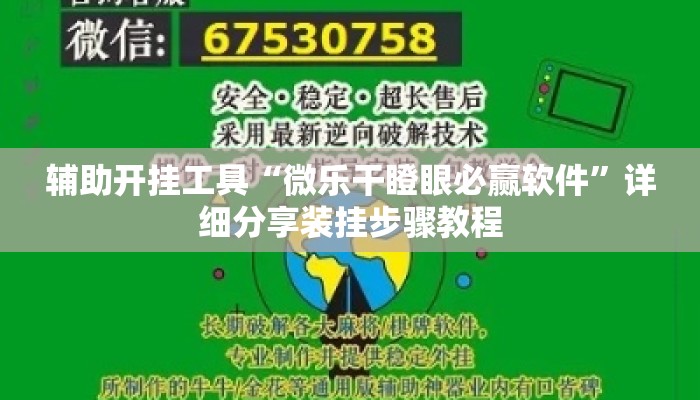 辅助开挂工具“微乐干瞪眼必赢软件”详细分享装挂步骤教程