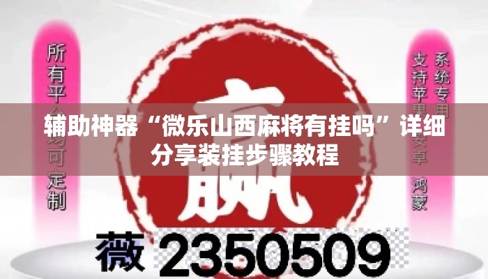 辅助神器“微乐山西麻将有挂吗”详细分享装挂步骤教程