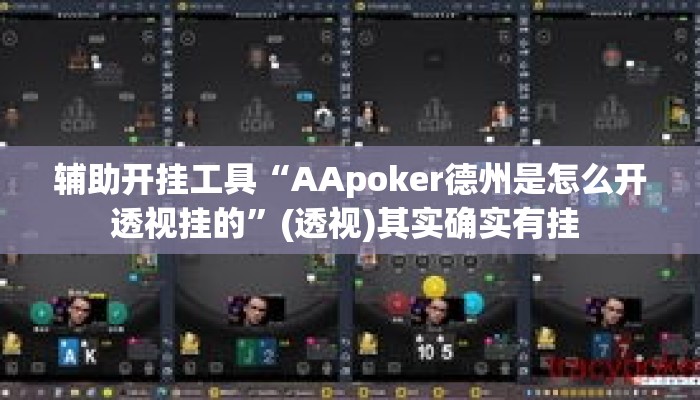 辅助开挂工具“AApoker德州是怎么开透视挂的”(透视)其实确实有挂 