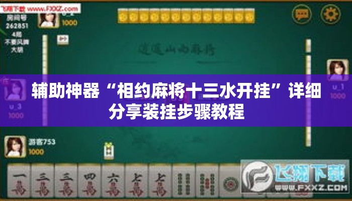 辅助神器“相约麻将十三水开挂	”详细分享装挂步骤教程