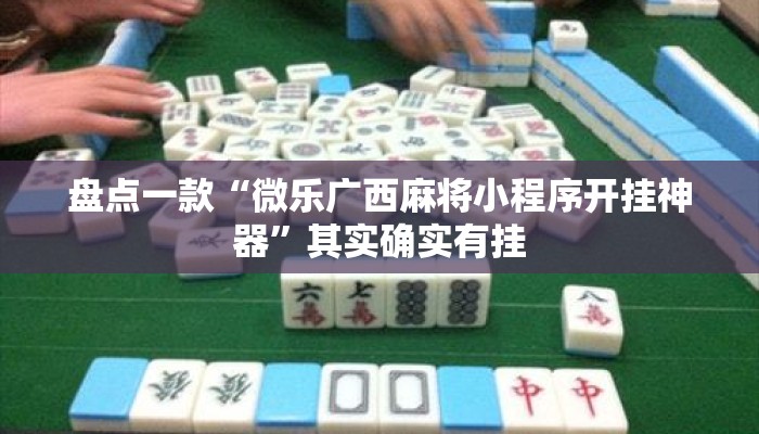 盘点一款“微乐广西麻将小程序开挂神器”其实确实有挂