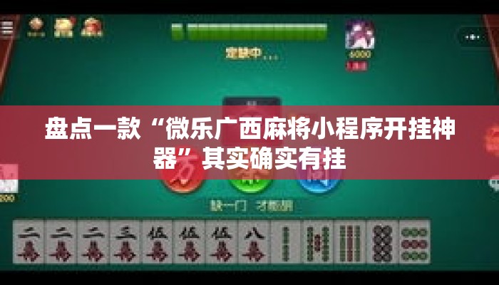 盘点一款“微乐广西麻将小程序开挂神器”其实确实有挂