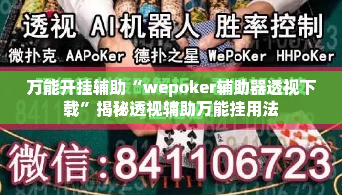 万能开挂辅助“wepoker辅助器透视下载	”揭秘透视辅助万能挂用法