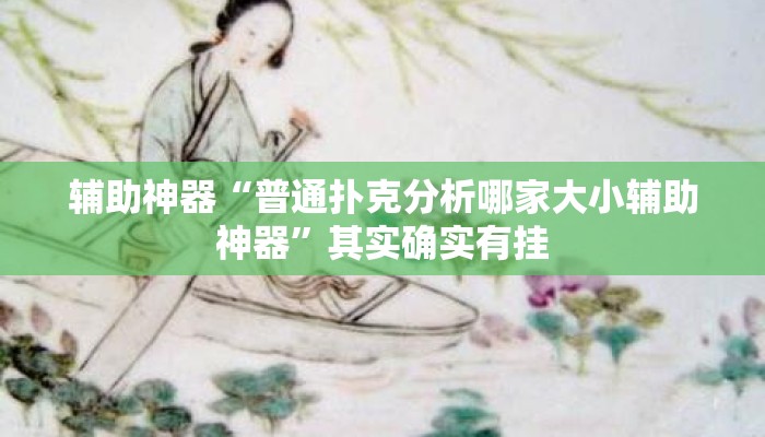 辅助神器“普通扑克分析哪家大小辅助神器”其实确实有挂