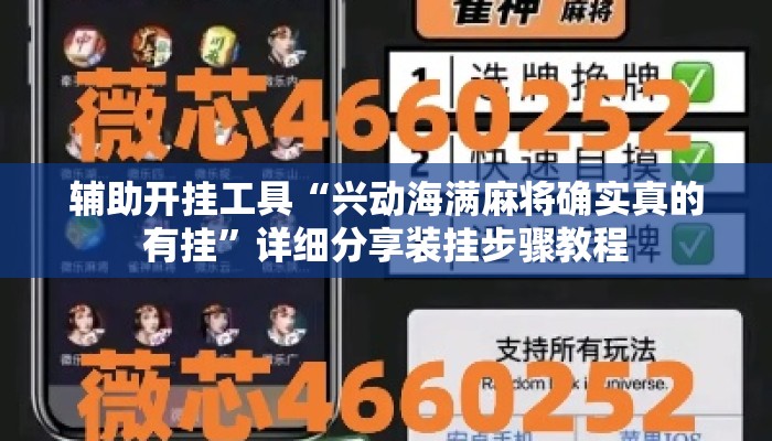 辅助开挂工具“兴动海满麻将确实真的有挂”详细分享装挂步骤教程